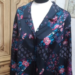 Button up Blouse Sz M/L paisley print